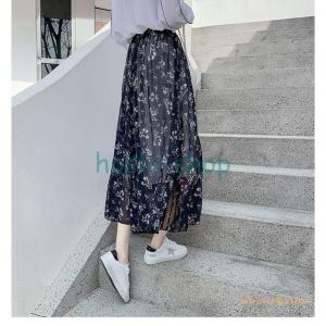 レディース スカート フレアスカート 花柄 プ...の詳細画像4