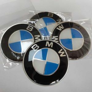 BMW ロゴ ホイールセンターキャップシール 4枚セット 直径65mm 防塵 ※1 3 5シリーズ X1 X3 F10 F20 F25 F30 E46｜sg-k