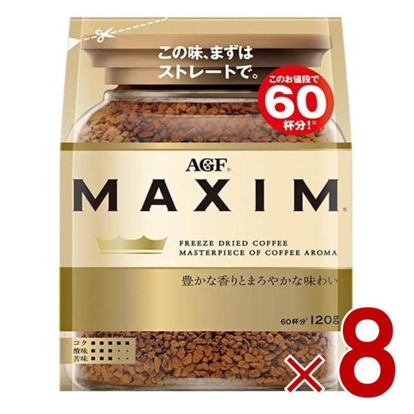 AGF マキシム MAXIM インスタントコーヒー 袋 詰め替え 120g  8個