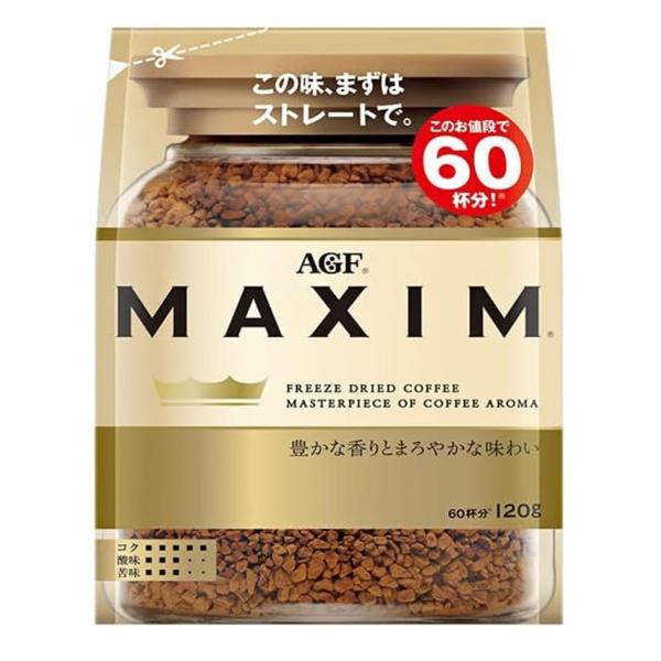 AGF マキシム MAXIM インスタントコーヒー 袋 詰め替え 120g