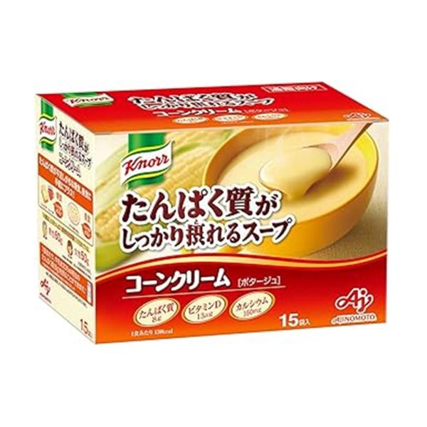 味の素 クノール たんぱく質がしっかり摂れるスープ コーンクリーム 15袋入 インスタントスープ プ...