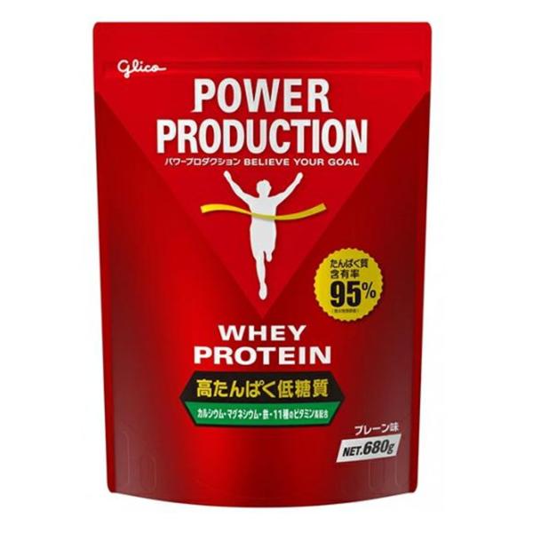 グリコ プロテイン パワープロダクション マックスロード ホエイプロテイン プレーン味 680g 高...