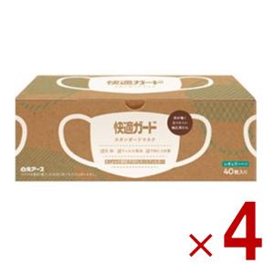 口元空間広々マスク ピンク 4箱(20枚入/箱) 個別包装【ふつうサイズ 80
