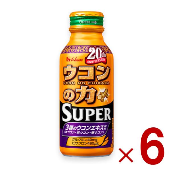 (11-12 P4倍)ハウス ウコンの力 スーパー 120ml ボトル缶 ドリンク 6個