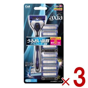 貝印 カイレザー アクシア バリューパック スリム 本体＋替刃9ヶ付