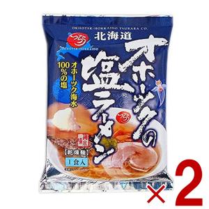 つらら オホーツクの塩ラーメン オホーツク 塩 ラーメン 2個 乾燥麺 しお インスタント 北海道 ご当地グルメ みなみかわ製麺