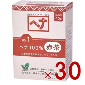 白髪染め ヘアカラー ヘナ100% 100g No.1 赤茶系 Naiad ナイアード カラー剤 カラーリング 毛染め トリートメント効果 30個