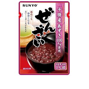 サンヨー堂 ぜんざい 160g 北海道 十勝産 あずき100％ レトルト 小豆 スイーツ 非常食 保存食 常温保存 お徳用 家庭用 業務用