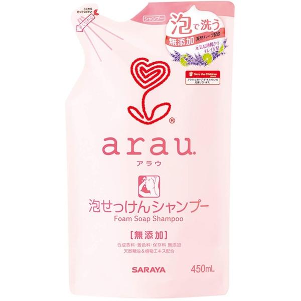 サラヤ arau. アラウ 泡せっけんシャンプー つめかえ用 450ml 無添加 石けん シャンプー...