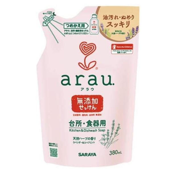 サラヤ アラウ arau. アラウ 台所用せっけん つめかえ用 380ml 食器洗い洗剤 食器洗剤 ...