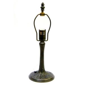 7712：KSL-2 ステンドグラス用 E17 配線済ランプベース Mウッド H27cm