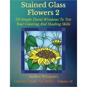 大人の塗り絵　ステンドグラスの花2　50集