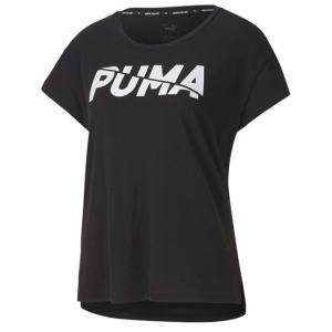 即納　ネコポス対応　プーマ/PUMA　レディース  MODERN SPORTS グラフィック 半袖 Tシャツ   585283　プーマブラック(01)｜sgs