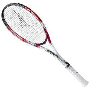 送料無料　ガット張り代無料　ミズノ/MIZUNO　ソフトテニスラケット　ディーアイ T500　63JTN74562　ソリッドホワイト×レッド｜sgs