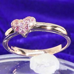 ダイヤ 0.205ct ピンクサファイア 0.16ct ミルグレイン ネックレス  