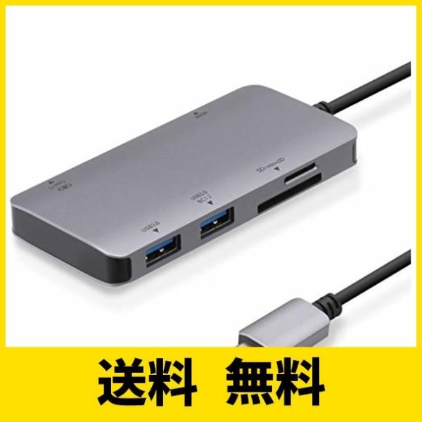 エレコム USB Type-C ハブ ドッキングステーション 6-in-1 DST-C12SV/EC...