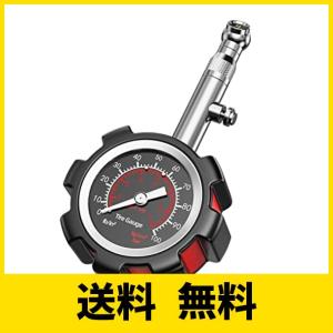 エアゲージ キョドド屋 タイヤゲージ 最大測定値700kPa 空気圧ゲージ トラック 自動車 バイク 自転車に対応 ブラック｜sh-price