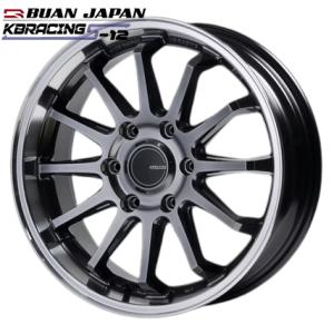 KBレーシングS-12 18インチ6.5J+38【225/50R18ホイールタイヤセット】200系ハイエースに最適〈タイヤ銘柄選べます〉舞杏/BUANJAPAN