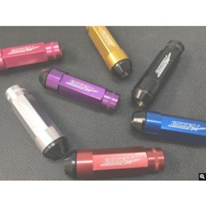 ロング/ローレットタイプシルバー】2ピースシェルナット(6穴-24本入り