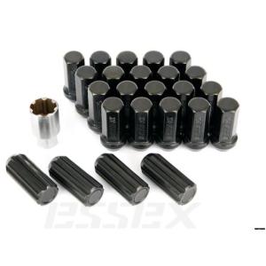 エセックス(ESSEX/CRS) レーシングナット24本ロックナット付き【ブラック】200系ハイエース用