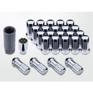 エセックス(ESSEX/CRS) レーシングナット24本ロックナット付き【シルバークローム】200系ハイエース用