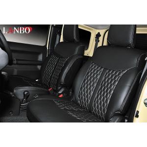 ジムニーJB64W・ジムニーシエラJB74W用 シートカバー【ハニカムデザインステッチ】フロント・リ...