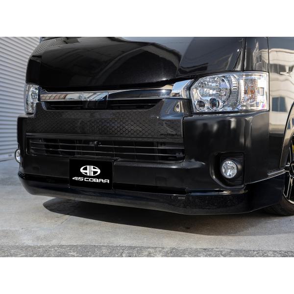 【200系ハイエース4〜7型ワイドボディ】ABS製クリーンルック3フロントスポイラー塗装済み/未塗装...