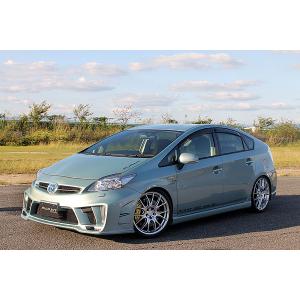 30系プリウス後期】フロントバンパースポイラー未塗装+LEDランプ(乱人