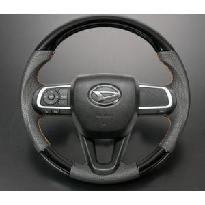 純正交換 コンビステアリング ブラックレザーガングリップ - S500P系