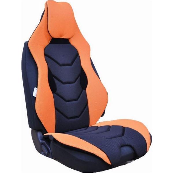 リムコーポレーション（Rim) ドライビングサポートクッション ゼフィロス 【ブラック×オレンジ】 ...