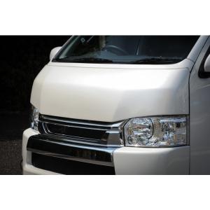 T-STYLE ハイエース 3型4型エアロ TYPE-1ボンネット2点SET 未塗装