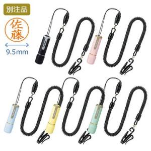 印面付き シヤチハタ公式 ネーム9 カールコード付 ブラック ペールピンク ペールブルー ペールイエ...