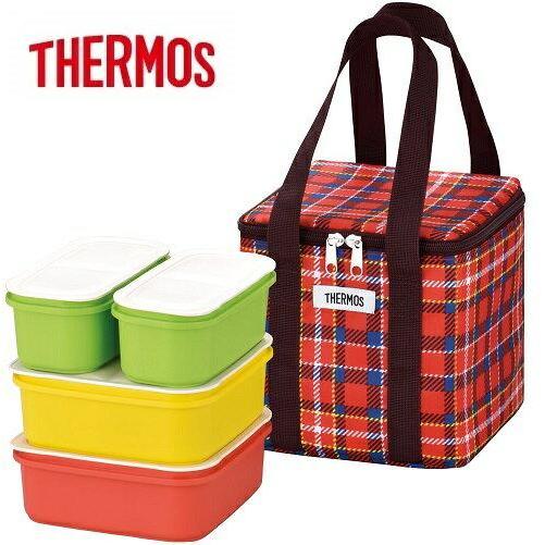 サーモス お弁当箱 ファミリーフレッシュランチボックス レッド DJF-2800-R
