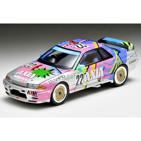トミーテック　1/64　AXIA スカイライン R32型　(銀)  ボンネット開閉