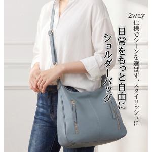 本革 ショルダーバッグ レディース 肩がけ 斜...の詳細画像2