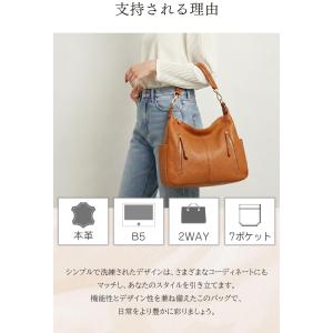 本革 ショルダーバッグ レディース 肩がけ 斜...の詳細画像3