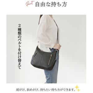 本革 ショルダーバッグ レディース 肩がけ 斜...の詳細画像5