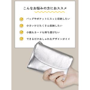 三つ折り財布 ゴージャス 本革 革 レザー ゴ...の詳細画像3