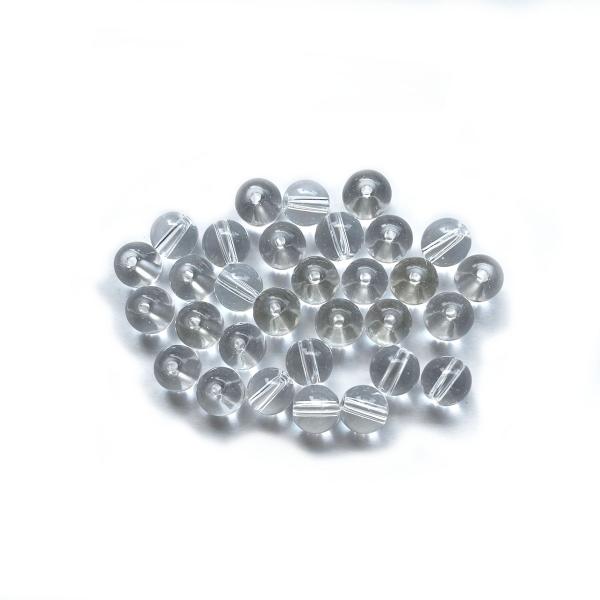 アクセサリーパーツ 手芸 ハンドメイド ガラスビーズ 丸 両穴 8mm 80個セット