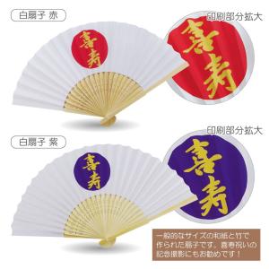喜寿のお祝い 77歳 ( 選べる2色 喜寿 扇...の詳細画像1