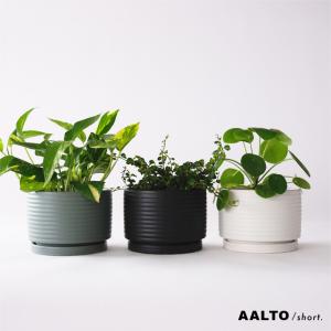 CRAG POT【SILVER】Φ16cm×H16cm 植木鉢 陶器 5号 おしゃれ かっこいい