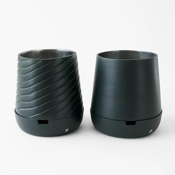 Alx Pot w/saucer【Diagonal／Plain】Iron blue アルミ製 植木鉢...