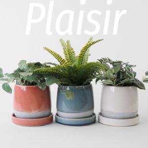 口径16.5cm植木鉢多肉塊根観葉植物ハンドメイド陶器陶芸 CRAG POT【SILVER】Φ16cm×H16cm 植木鉢 陶器 5号 おしゃれ かっこいい