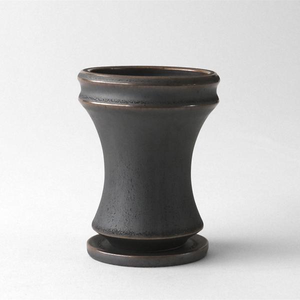 Alloy【 S-high 】3号 Φ9cm×H11.2cm 植木鉢 受け皿付 グレー 個性的 アロ...