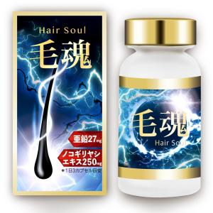 毛魂 男性用 サプリメント ノコギリヤシ 7500mg 亜鉛 810mg 国内製造 90粒 (1個)