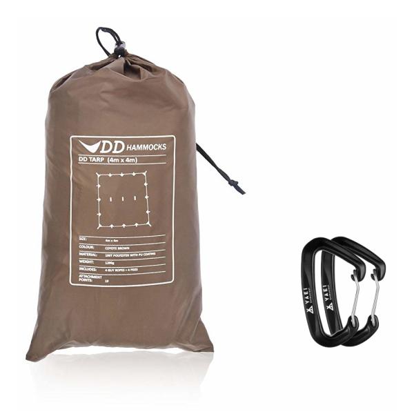 ＼最長60日保証／ DDタープ 4x4 DD Tarp タープ 4×4 高破断強度 カラビナ付 （英...