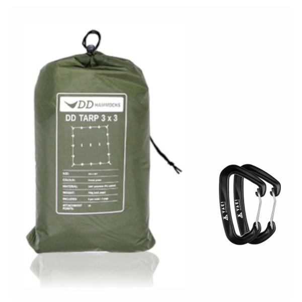 ＼最長60日保証／ DDタープ 3x3 DD Tarp タープ 3×3 高破断強度 カラビナ付 （英...