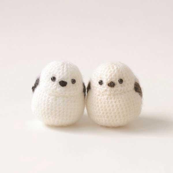 ハマナカ あみぐるみキット シマエナガのあみぐるみ (ハマナカモヘア 使用) 2体作れます サイズ ...