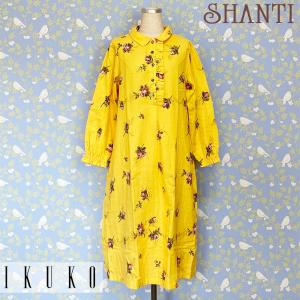 IKUKOイクコ ダブルガーゼ バラブーケ花柄 長袖・全開パジャマ・ピンク