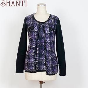 【SALE】50％OFF　\44,000-->\22,000 LEO & UGOレオ＆ユーゴ　ニットアンサンブル（ノースリーブ）　ブラック＆パープル　　LEOGUY-CH648